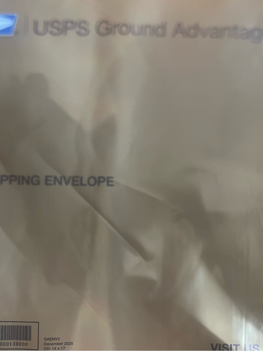 Ground Advantage Shipping Envelope for live show extra shipping